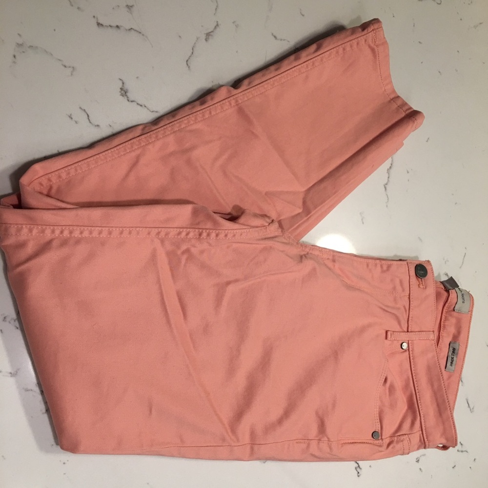 Calvin Klein ankle skinny peach jeans nwot